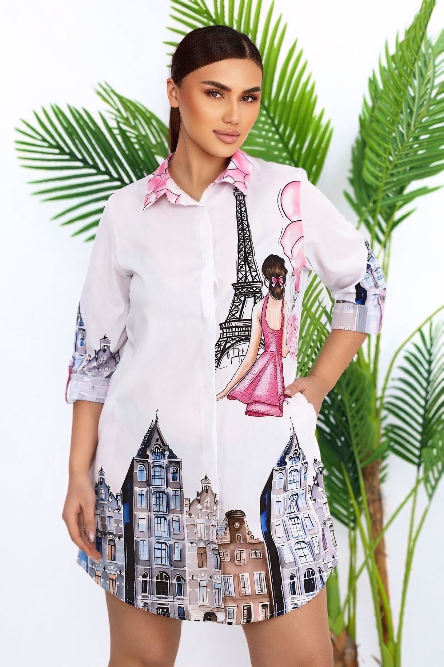 Girls day rhinestone dress shirt