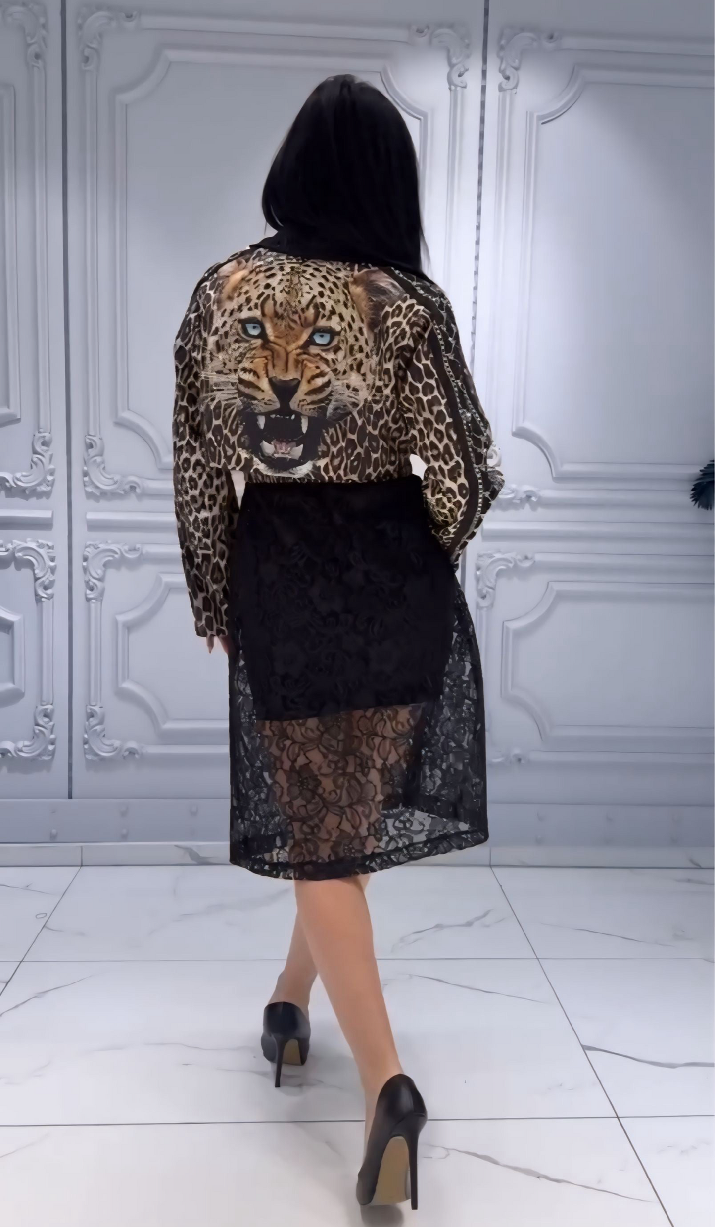 Tiger Luxe Lace Dress/jacket