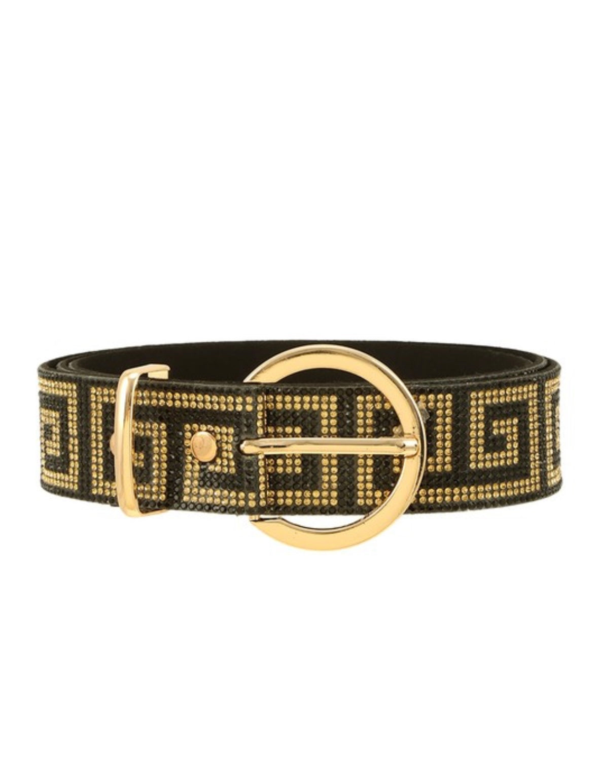 Crystal buckle belt