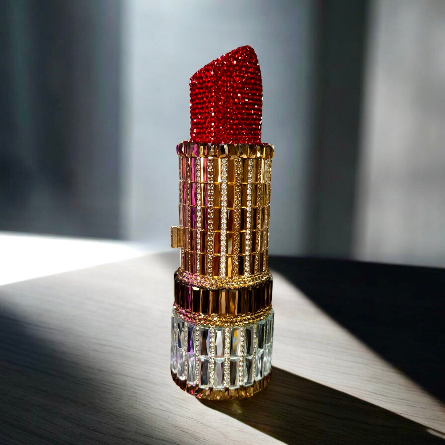 Lipstick crystals clutch