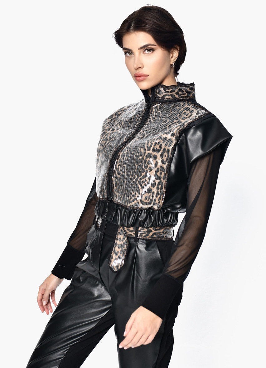 Shine Leopard Vest