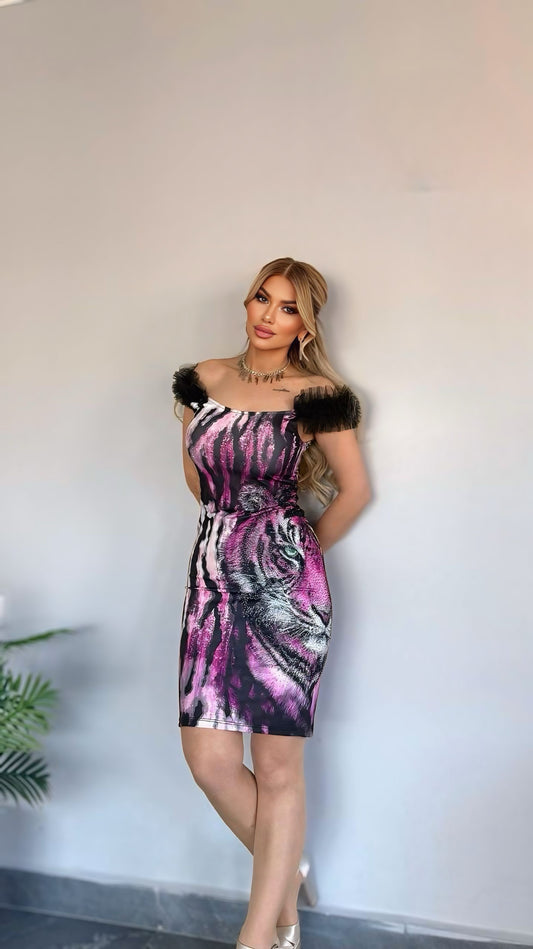 Fierce rhinestone Mini Dress