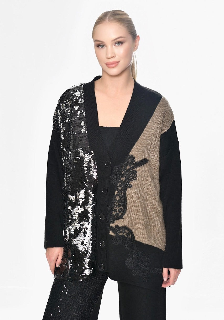 Twist Sequin Cardigan