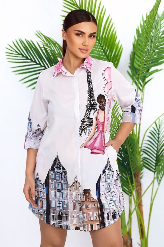 Girls day rhinestone dress shirt