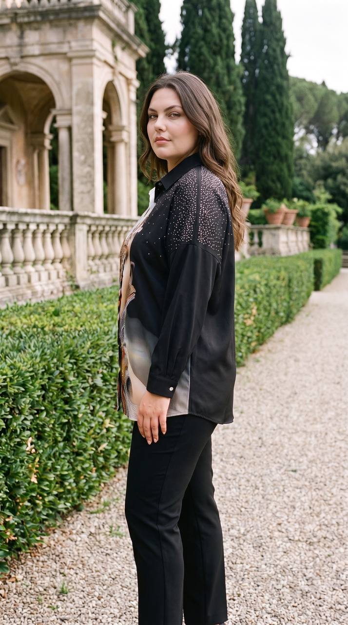 Crystal Noir Blouse