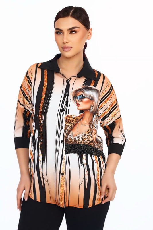 Sparkle rhinestone Breeze Blouse