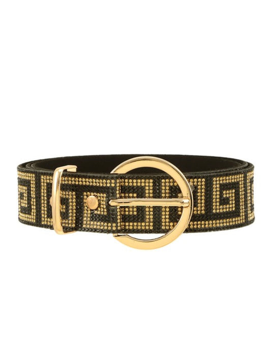 Crystal buckle belt