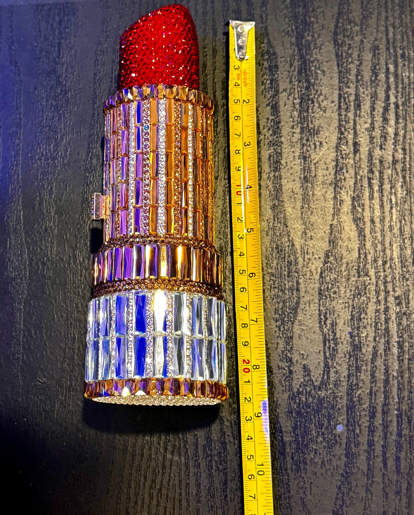 Lipstick crystals clutch